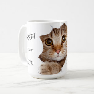 Meow Smell Nip Funny Cat Photo Coffee Mug