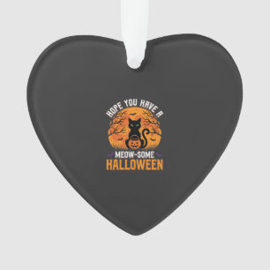 Meow-Some Halloween Black Cat Ornament