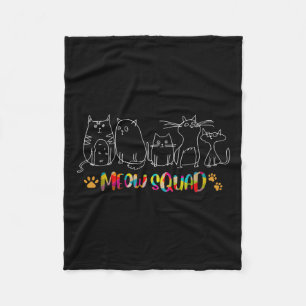 Meow Squad Halloween Cat Costume Fleece Blanket