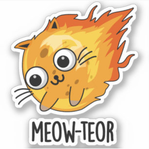 Meow-teor Funny Meteor Pun 