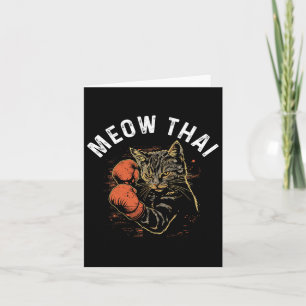 Meow Thai Funny Muay Thai Boxing Cat Martial Arts  Card