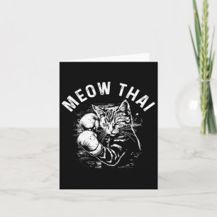 Meow Thai Funny Muay Thai Boxing Cat Martial Arts  Card