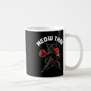 Meow Thai Funny Muay Thai Boxing Cat Martial Arts Coffee Mug