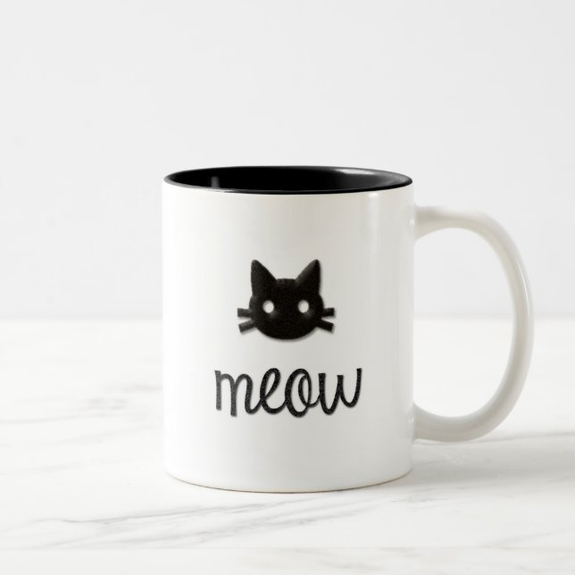 Meow Two-Tone Coffee Mug (Right)