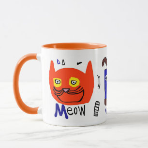 Meow Woof Orange Mug