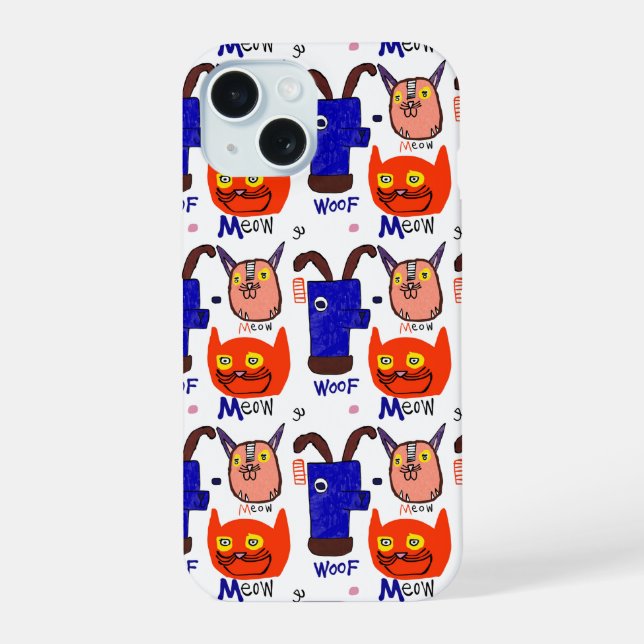 Meow Woof Phone Case (Back)