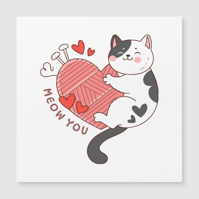 Meow You Cute Cat Valentine's Day (Front)