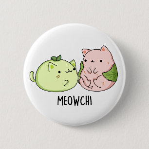 Meowchi Funny Mochi Pun 2 Inch Round Button