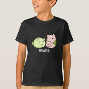 Meowchi Funny Mochi Pun Dark BG T-Shirt