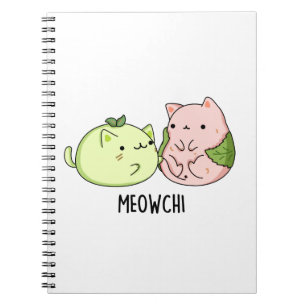 Meowchi Funny Mochi Pun Notebook
