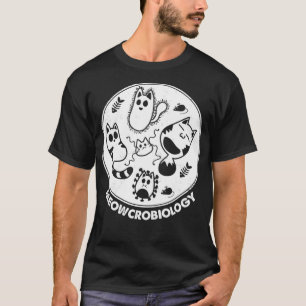 Meowcrobiology Science Funny Cat Lover T-Shirt