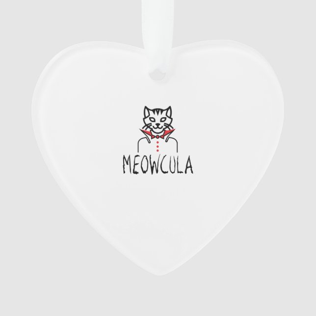 Meowcula Halloween Ornament (Front)