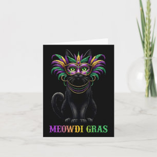 Meowdi Gras Mardi Gras Cat Lover New Orleans Louis Card