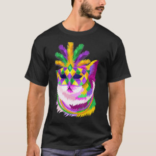 Meowdi Gras, Mardi Gras Cat Mom, Cat Lover, Mardi T-Shirt