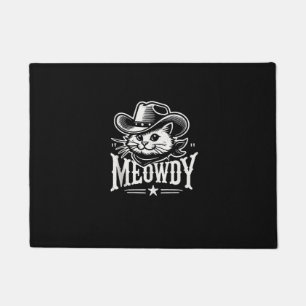 Meowdy Cat Cowboy Cowgirl Meow Howdy Halloween Cos Doormat