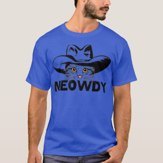 Meowdy Cat Funny Mashup Between Meow and Howdy  (2 T-Shirt