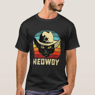 Meowdy Cat Meme Meowdy Funny Cowboy Vintage Cat Me T-Shirt