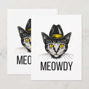 Meowdy Funny Cat Card