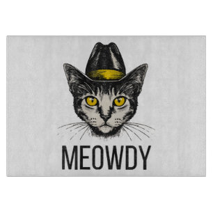 Meowdy Funny Cat Cutting Board