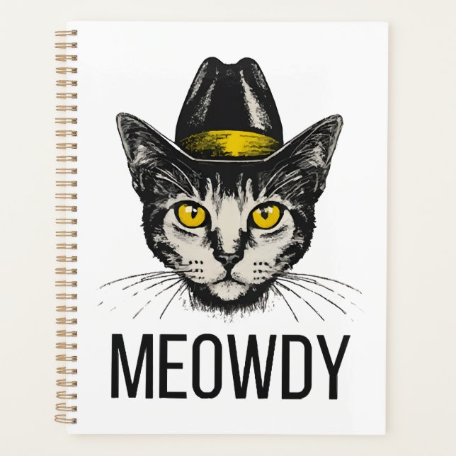 Meowdy Funny Cat Planner (Front)