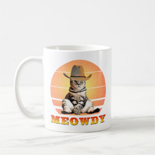 Meowdy Funny Cowboy Cat Coffee Mug