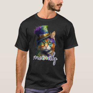 Meowdy Funny Mashup Meow Howdy Cat Meme Christmas  T-Shirt