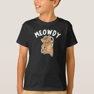 Meowdy Howdy Cat Cowboy With Lasso Cute Cats T-Shirt