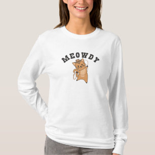 Meowdy Howdy Cat Cowboy With Lasso Cute Cats T-Shirt