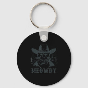 Meowdy - Mashup Between Meow And Howdy - Funny Cat Keychain