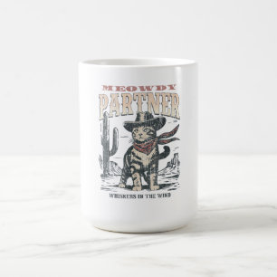 Meowdy Partner Cowboy Cat Coffee Mug