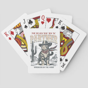 Meowdy Partner Cowboy Cat Playing Cards