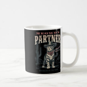 Meowdy Partner Cowboy Cat Vintage  Coffee Mug