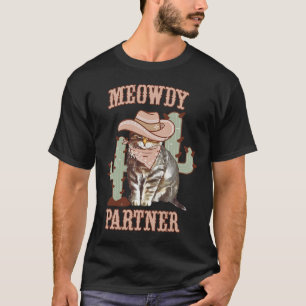 Meowdy Partner Cowboy Cat Western Country T-Shirt
