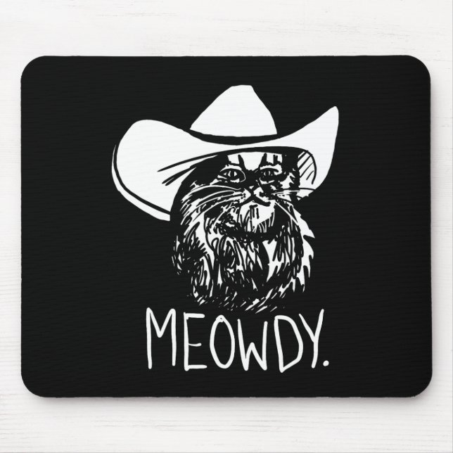Meowdy Texas Cat Meme  Mouse Pad (Front)