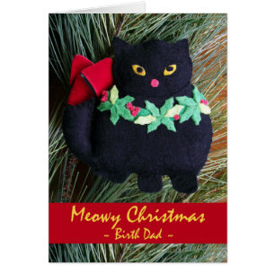 Meowe Noël pour papa de naissance, Felt Cat Orname