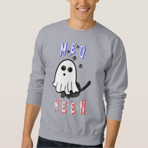 Meoween Ghost Kitten 31 Cat USA October Halloween Sweatshirt