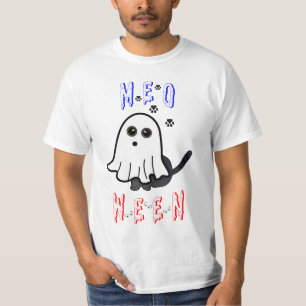 Meoween Ghost Kitten 31 Cat USA October Halloween T-Shirt
