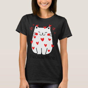 Meowentine Cute Cat Valentines Day Heart Meow Kitt T-Shirt