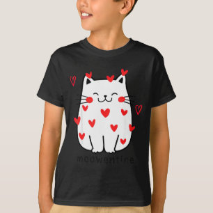 Meowentine Cute Cat Valentines Day Men Women Cat D T-Shirt