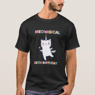 Meowgical 28H Birthday Kitty 28 Year Old  Cat T-Shirt