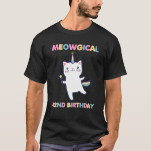 Meowgical 42Nd Birthday Kitty 42 Year Old Cat T-Shirt