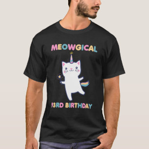 Meowgical 93rd Birthday Kitty 93 Year Old  Cat T-Shirt
