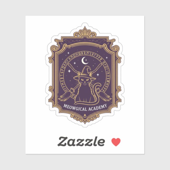 Meowgical Academy – Witch Cat School Crest (Sheet)