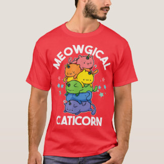 Meowgical Caticorn Funny Unicorn & Cute Kittycorn  T-Shirt
