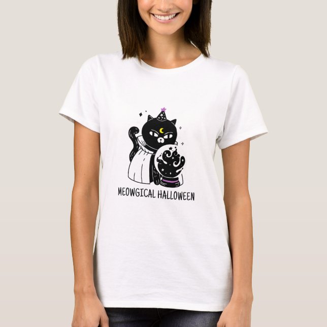 Meowgical Halloween T-Shirt (Front)