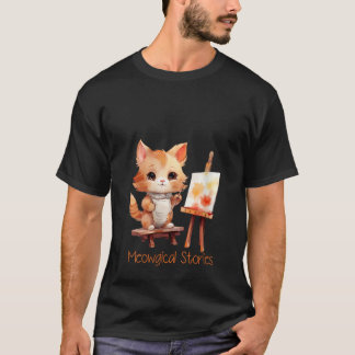 Meowgical Stories A Cute Cat Design for Cat Lovers T-Shirt