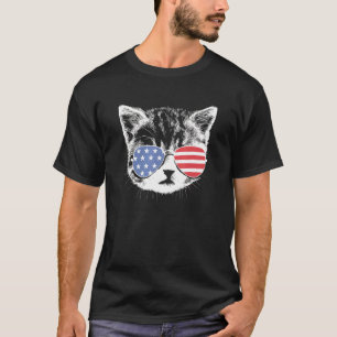 Meowica 4th July Pawtriotic Kitty Merica Cat Us Fl T-Shirt