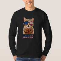 Meowica 4th Of July American Flag Cat