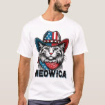 Meowica American Flag Funny 4th Of July Patriotic  T-Shirt<br><div class="desc">Meowica American Flag Funny 4th Of July Patriotic Cat Lover</div>