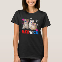 Meowica Cat America Flag Glasses 4th Of July